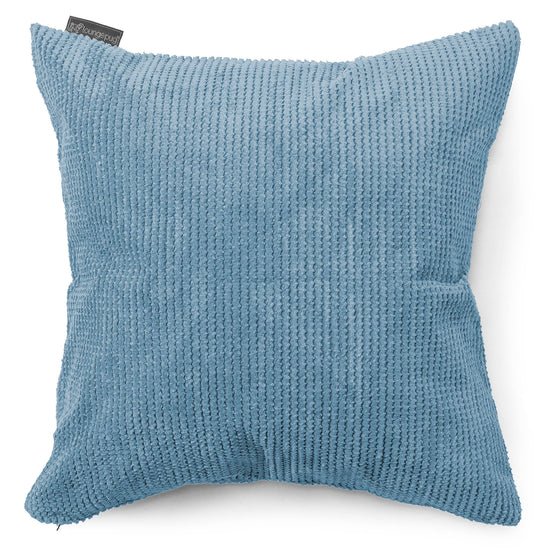 Grand Housse de Coussin 70 x 70cm - Velours Côtelé Gaufré Bleu Ciel 01