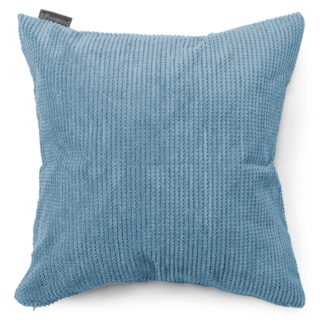 Grand Housse de Coussin 70 x 70cm - Velours Côtelé Gaufré Bleu Ciel 01