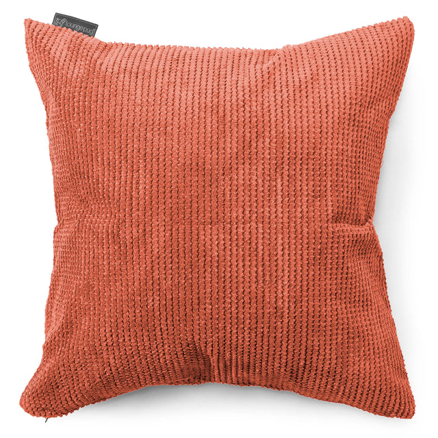 Grand Housse de Coussin 70 x 70cm - Velours Côtelé Gaufré Citrouille 01