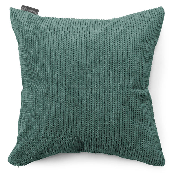 Grand Housse de Coussin 70 x 70cm - Velours Côtelé Gaufré Vert Mousse 01