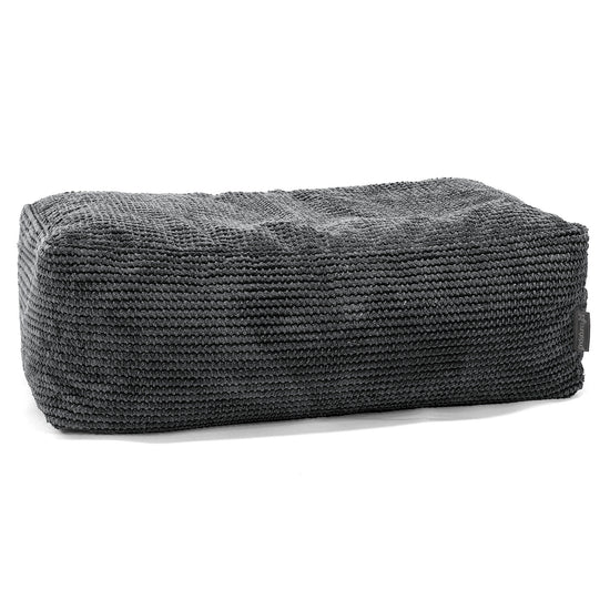 Gros Repose Pied - Velours Côtelé Gaufré Noir 01
