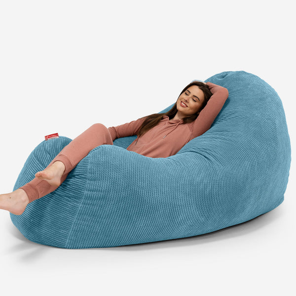 Gros Pouf Canapé Housse de Remplacement - Velours Côtelé Gaufré 01