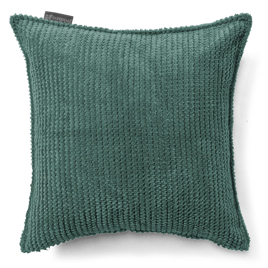Housse de Coussin 47 x 47cm - Velours Côtelé Gaufré Vert Mousse 01