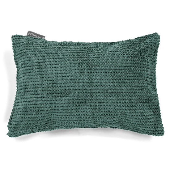 Housse de Coussin Rectangulaire 35 x 50cm - Velours Côtelé Gaufré Vert Mousse 01