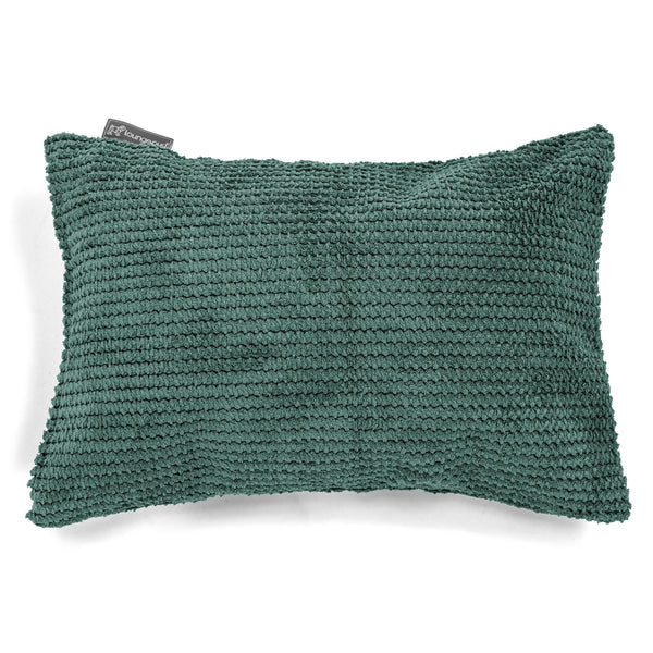 Housse de Coussin Rectangulaire 35 x 50cm - Velours Côtelé Gaufré Vert Mousse 01