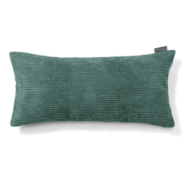 Housse de Coussin Rectangulaire Géant 40 x 70cm - Velours Côtelé Gaufré Vert Mousse 01