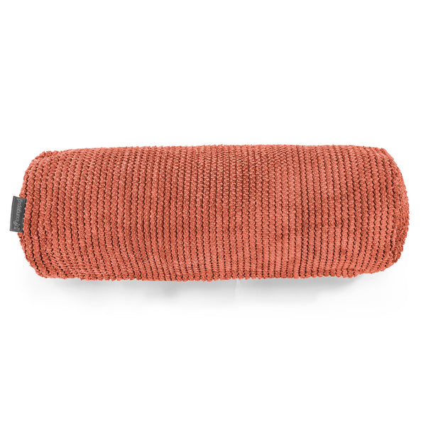 Housse de Traversin 20 x 55cm - Velours Côtelé Gaufré Citrouille 01