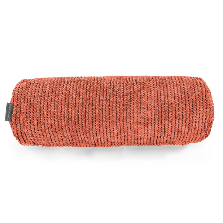 Housse de Traversin 20 x 55cm - Velours Côtelé Gaufré Citrouille 02