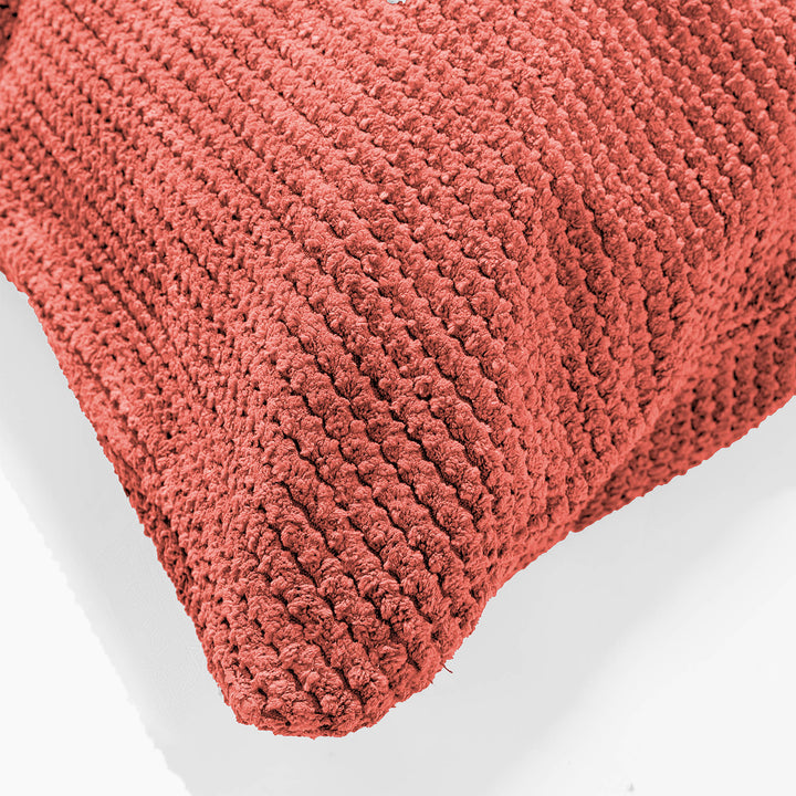 Housse de Traversin 20 x 55cm - Velours Côtelé Gaufré Citrouille 03