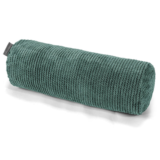 Housse de Traversin 20 x 55cm - Velours Côtelé Gaufré Vert Mousse 01