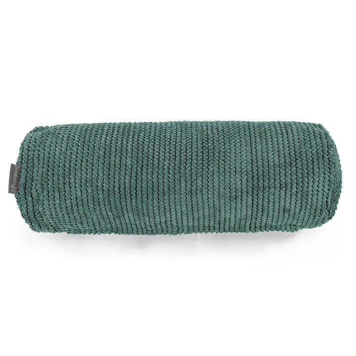 Housse de Traversin 20 x 55cm - Velours Côtelé Gaufré Vert Mousse 02