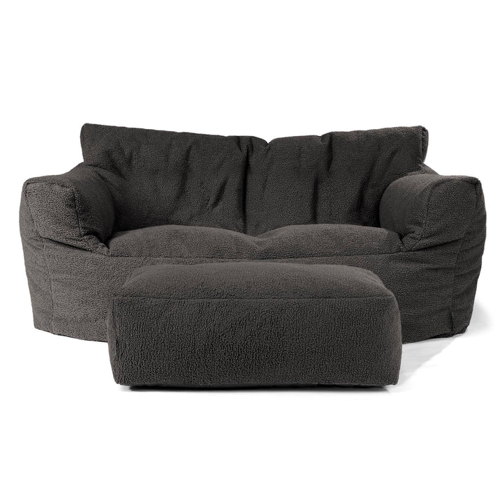 Joséphine Canapé Pouf - Bouclé Anthracite 02
