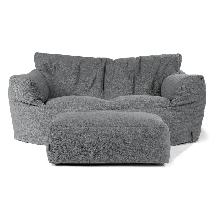 Joséphine Canapé Pouf - Bouclé Gris 02