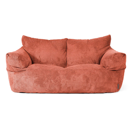 Joséphine Canapé Pouf - Velours Côtelé Gaufré Citrouille 01
