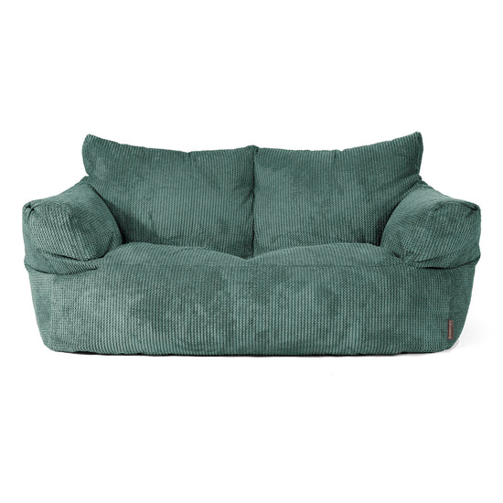 Joséphine Canapé Pouf - Velours Côtelé Gaufré Vert Mousse 01