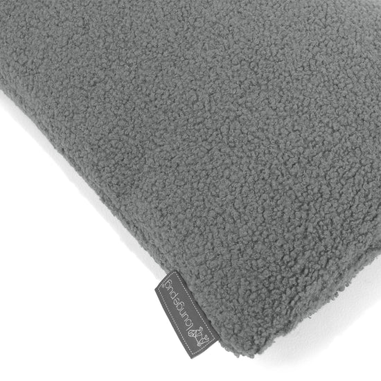 Housse de Coussin Rectangulaire Géant 40 x 70cm - Bouclé Gris 02