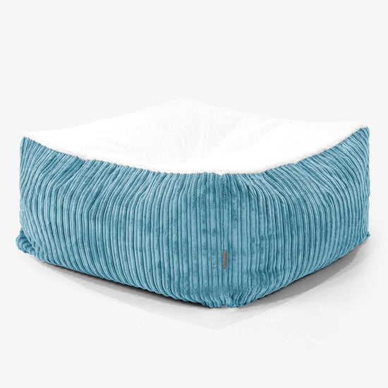 Le Matelas Géant pour Chien, Taille Large - Sherpa & Côtelé Mer Égée 01