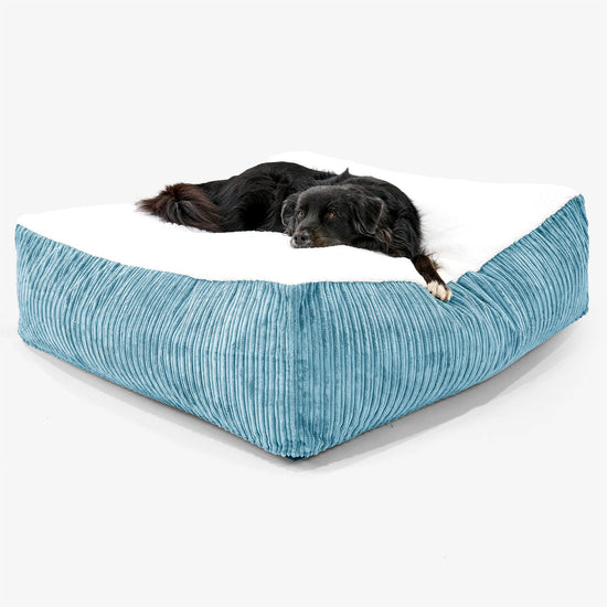 Le Matelas Géant pour Chien, Taille XXL - Sherpa & Côtelé Mer Égée 02