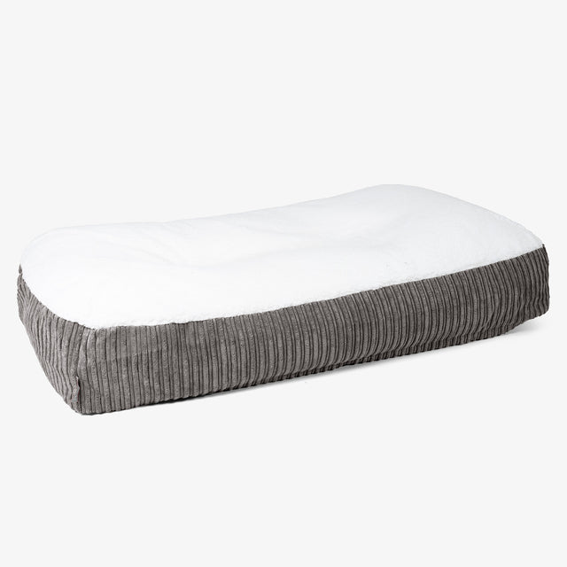 Lit pour Chien, Taille XL - Sherpa & Côtelé Anthracite 01