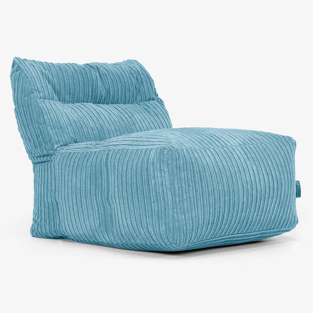 Modulaire Canapé Pouf, Élément Central - Côtelé Mer Égée 01