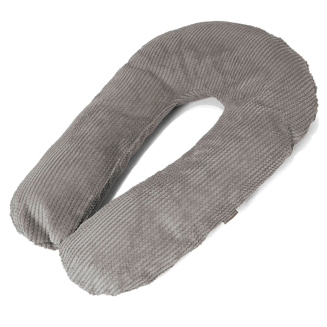 Oreiller Câlin - Velours Côtelé Gaufré Anthracite 01
