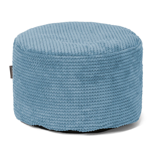 Petit Repose - Velours Côtelé Gaufré Bleu Ciel 01
