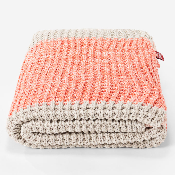 Couverture / Plaid - Tricoté Chester Rose 03