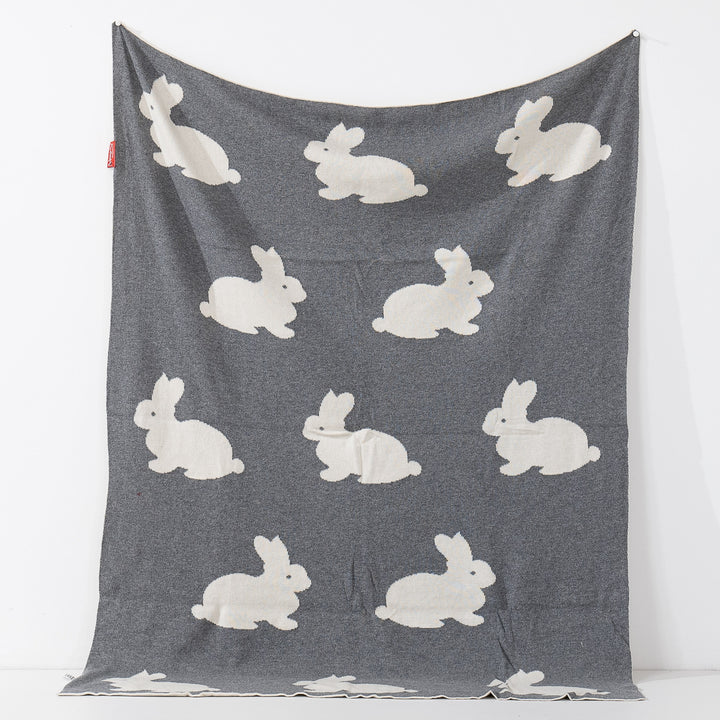Couverture / Plaid Enfant - Tricoté Lapin 02