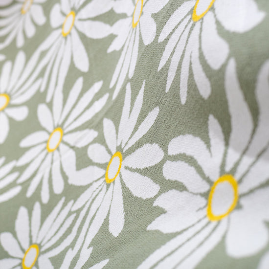 Couverture / Plaid - Tricoté Floral Menthe 02