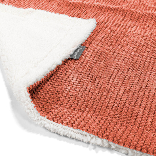 Plaid / Couverture Sherpa - Velours Côtelé Gaufré Citrouille 01