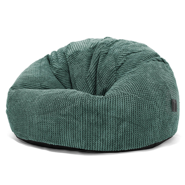 Pouf Poire Classique - Velours Côtelé Gaufré Vert Mousse 01