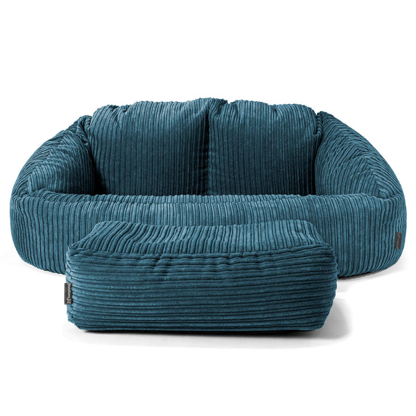 Pouf Canapé Bubble - Côtelé Bleu Marine 01