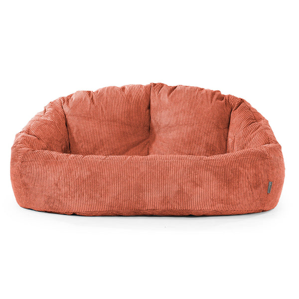 Pouf Canapé Bubble - Velours Côtelé Gaufré Citrouille 01