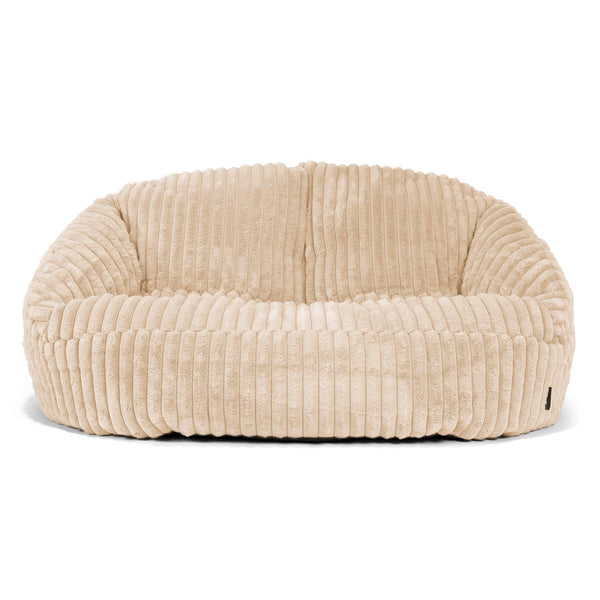 Pouf Canapé Bubble - Velours Côtelé Ultra Pelucheux Crème 01