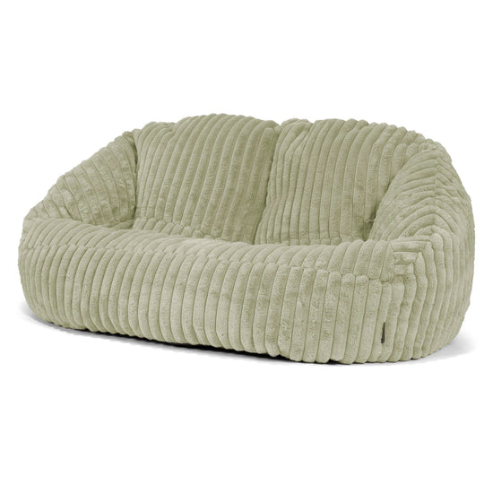 Pouf Canapé Bubble - Velours Côtelé Ultra Pelucheux Vert Sauge 04
