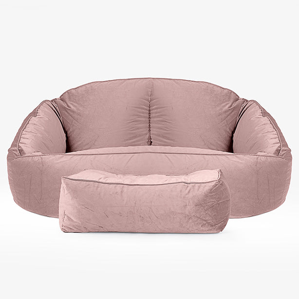 Pouf Canapé Bubble - Velours Rose 02