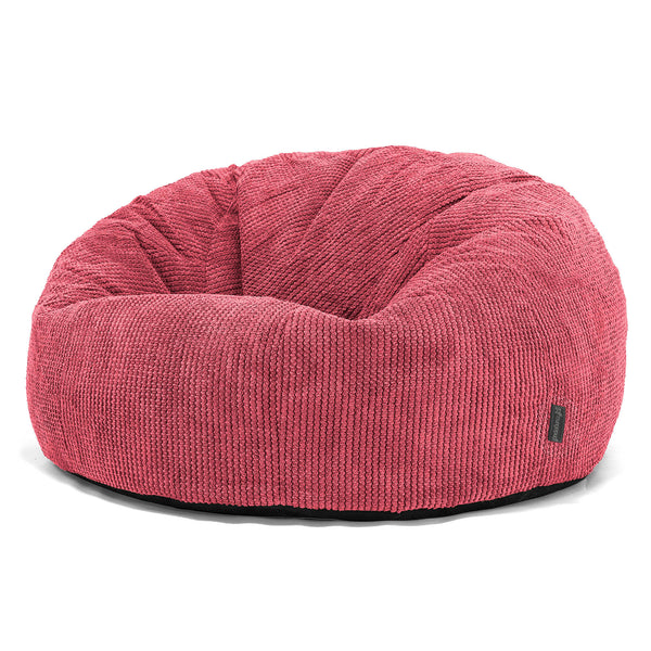 Pouf Canapé Classique - Velours Côtelé Gaufré Rouge pastel 01
