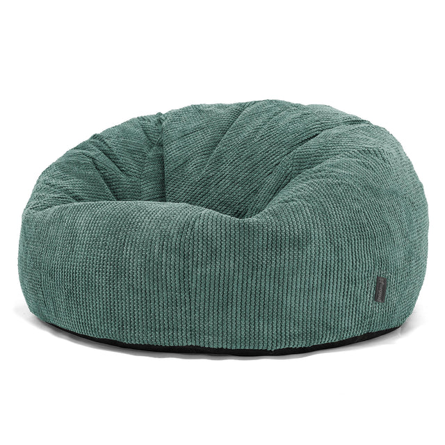 Pouf Canapé Classique - Velours Côtelé Gaufré Vert Mousse 01
