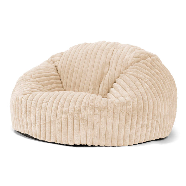 Pouf Canapé Classique - Velours Côtelé Ultra Pelucheux Crème 01