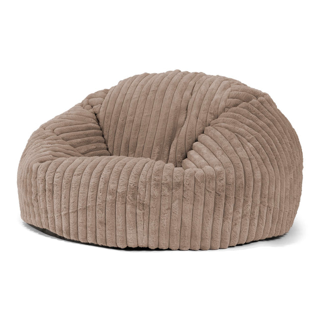 Pouf Canapé Classique - Velours Côtelé Ultra Pelucheux Vison 01