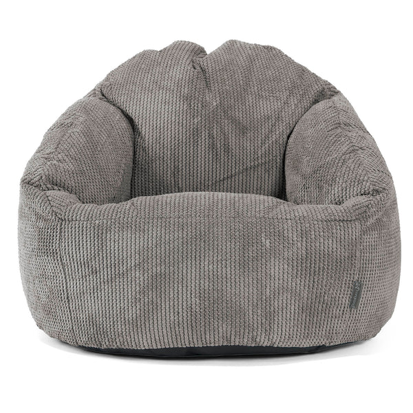 Pouf Chaise Bubble - Velours Côtelé Gaufré Anthracite 01