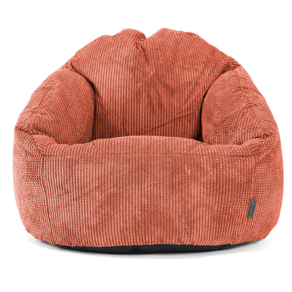Pouf Chaise Bubble - Velours Côtelé Gaufré Citrouille 01
