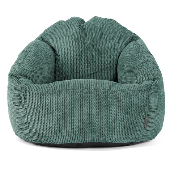 Pouf Chaise Bubble - Velours Côtelé Gaufré Vert Mousse 01