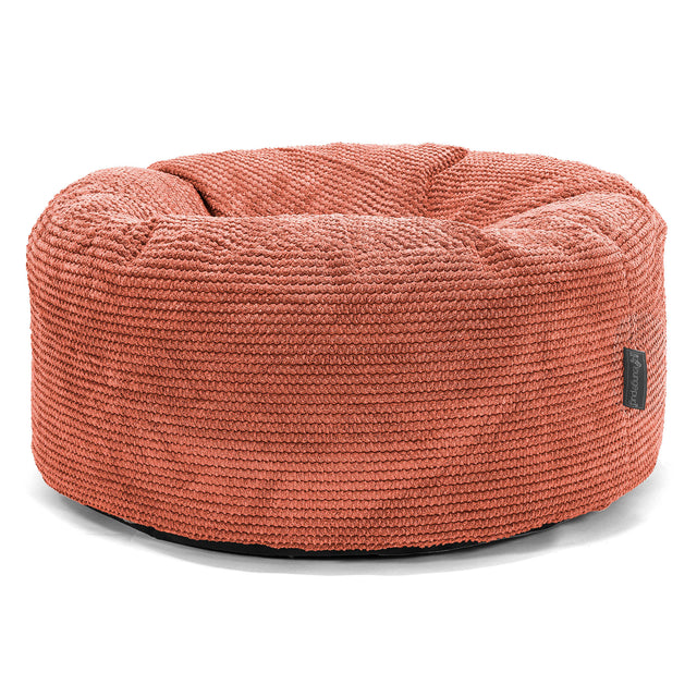 Pouf Design Rond - Velours Côtelé Gaufré Citrouille 01