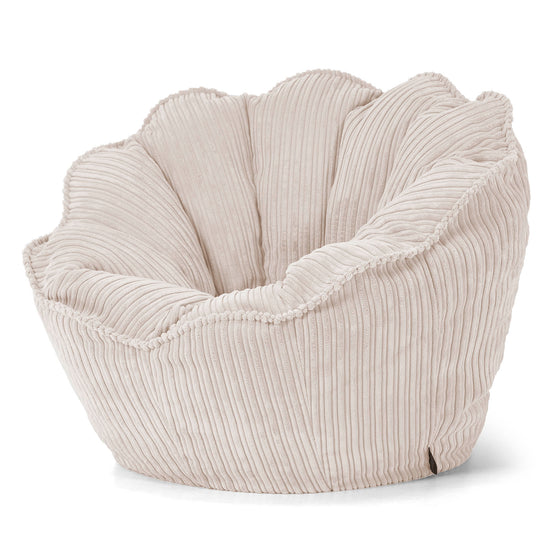 Pouf Fauteuil Natalia Sacco - Côtelé Ivoire 02