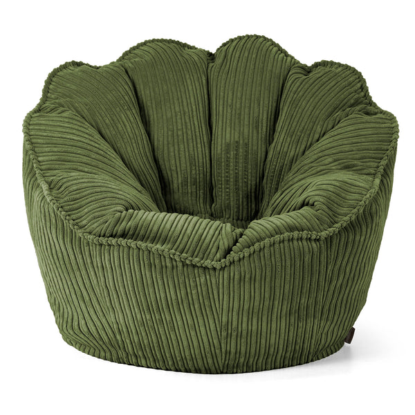 Pouf Fauteuil Natalia Sacco - Côtelé Vert Forêt 01