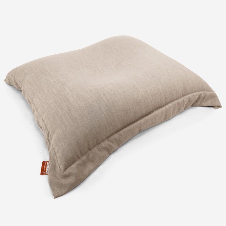 Pouf Géant XXL - Aspect Lin Crème 03
