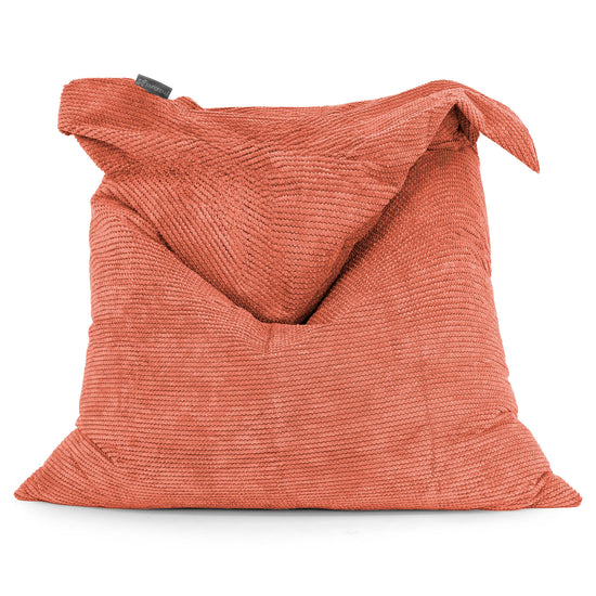 Pouf Géant XXL - Velours Côtelé Gaufré Citrouille 01