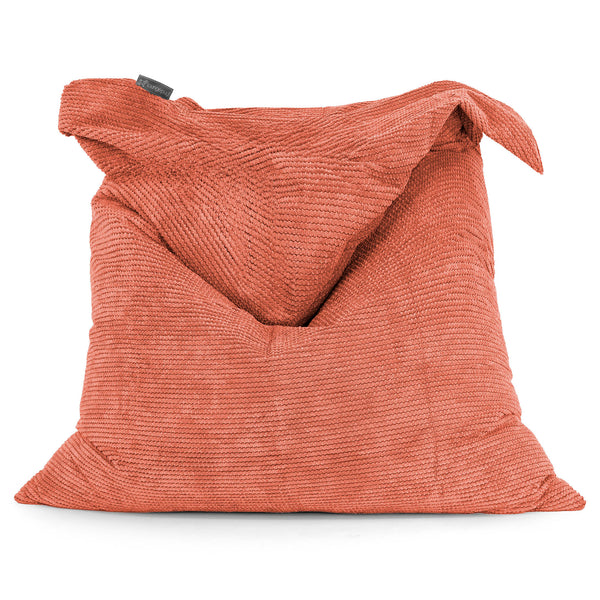Pouf Géant XXL - Velours Côtelé Gaufré Citrouille 01