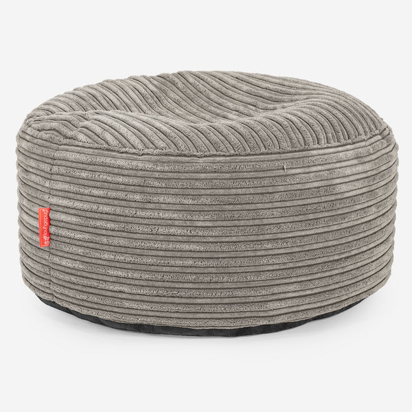Pouf Ottoman avec Plateau - Côtelé Vison 01